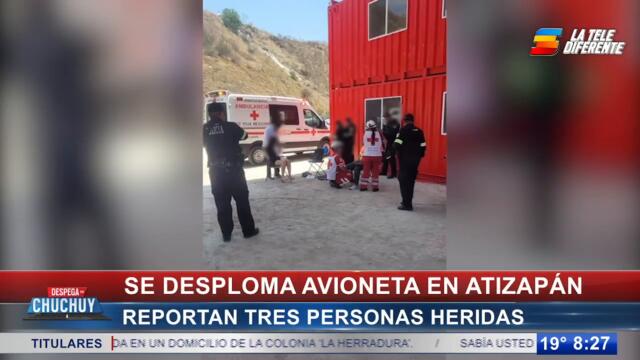 Se desploma avioneta en Atizapán de Zaragoza, reporten tres heridos