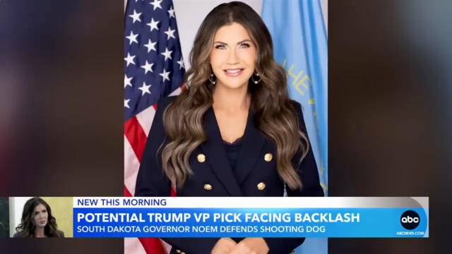 Kristi Noem faces backlash over story about shooting and killing dog