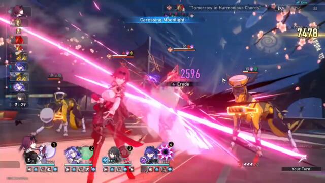 HSR | Memory of Chaos ( MOC ) 2.2.1 Floor 12-1 - Full HP 0 Cycle - Acheron + DOT Team