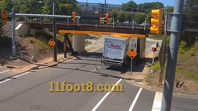 Will this rental truck escape the 11foot8+8 bridge?