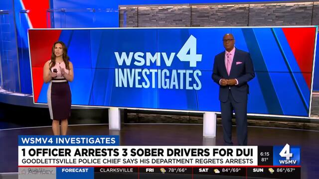 1 officer arrests 3 sober drivers for DUI