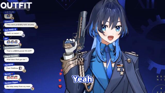 Kronii Addresses Behind the Scenes Concerns about Her Outfit Reveal 【Hololive EN】