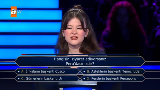 Hangisini ziyaret ediyorsanız Peru'dasınız demektir? - Kim Milyoner Olmak İster? 1105. Bölüm