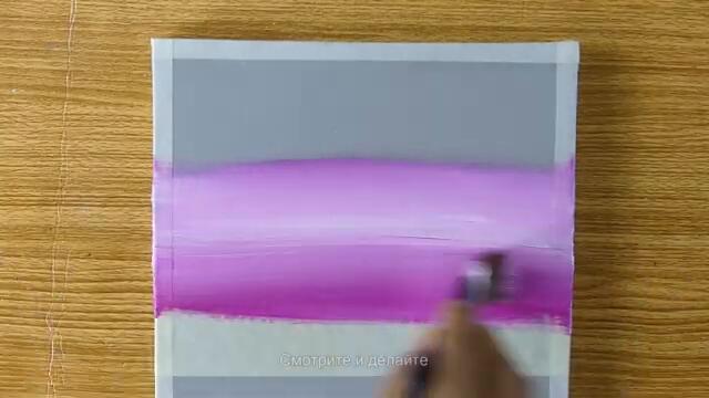 мечтательный пейзаж в полнолуние / расслабляющая картина акрилом (Смотрите и делайте 104)