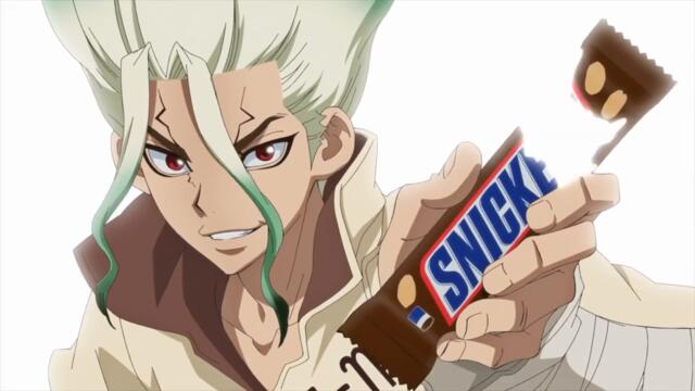 [ bg sub ] Snickers X Dr. Stone Commercial