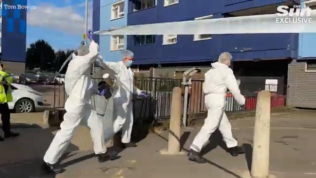 Teen arrested after 3 men ‘murdered’ in tower block as terrified neighbours heard 'bangs'