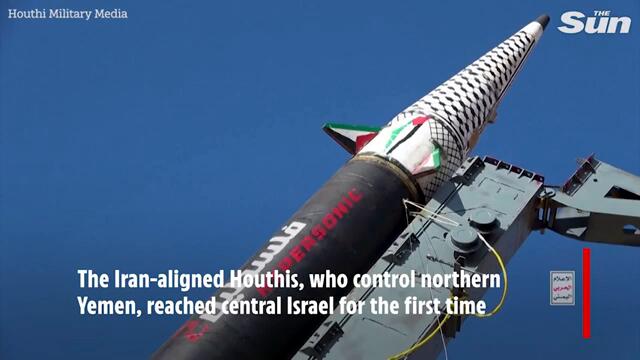 Houthis release footage of first 'hypersonic' missile to reach central Israel