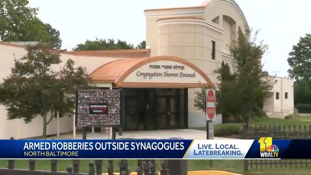 Police: 2 robberies occur near synagogues in Pikesville