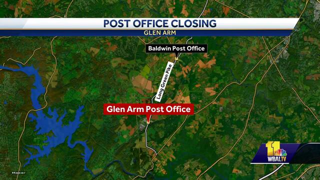 Glen Arm post office to close, USPS announces