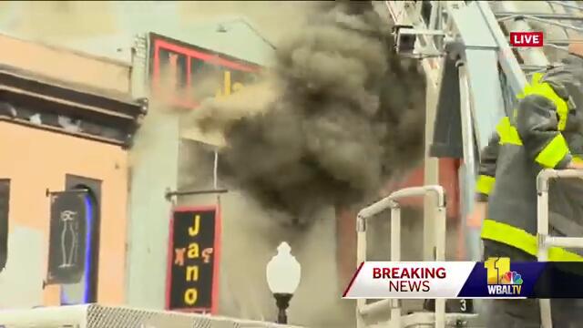5-alarm fire strikes restaurant in downtown Baltimore