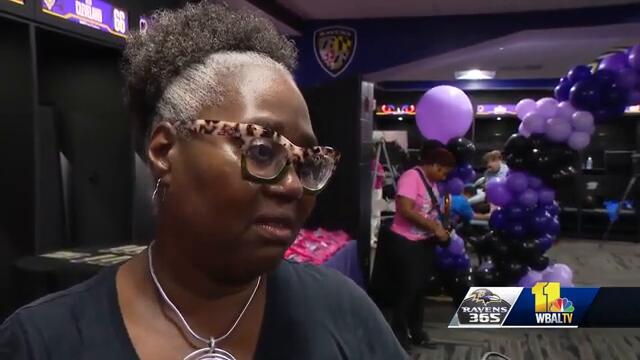Ravens help pamper cancer survivors