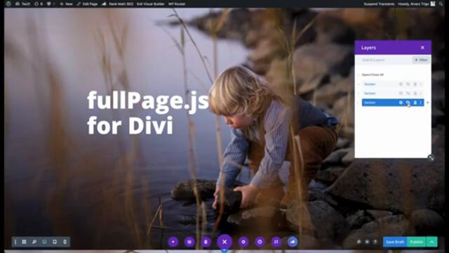 fullPage.js for Divi - WordPress (Intro)