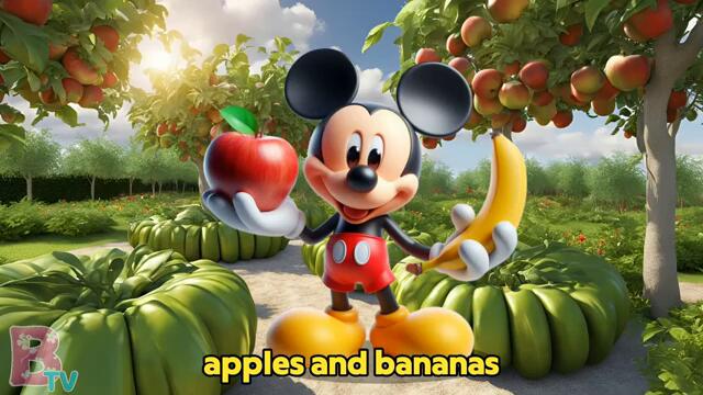 Apples and Bananas Song Mickey Mouse Nursery Rhymes & Kids Songs
