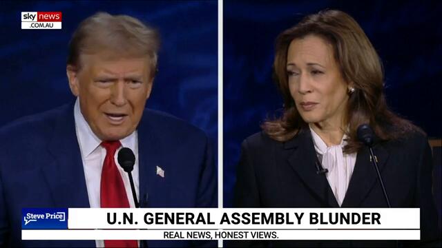 Haitian President spills giant jug of water during UN speech
