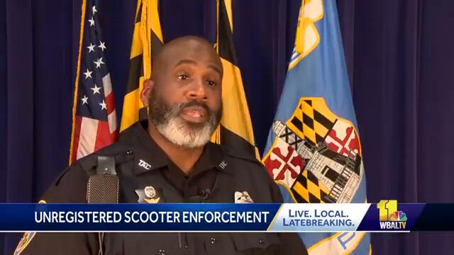 Baltimore police crack down on illegal scooters