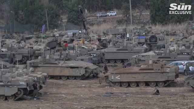 Sun dispatch from Israel-Lebanon border as IDF tanks gear up to blitz Hezbollah in ground invasion