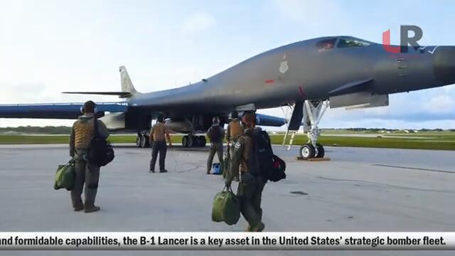 Emergency state! US B-1 Lancer bomber takes off at full speed