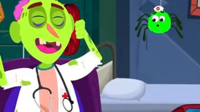 Five Skeletons Dancing On The Grave #halloween #skeletons #scaryrhymesforkids #shortsfeed