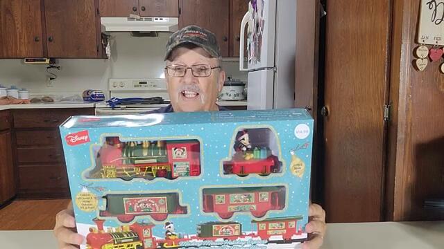 Disney Mickey Mouse Express Christmas Train Set Unbox and Run