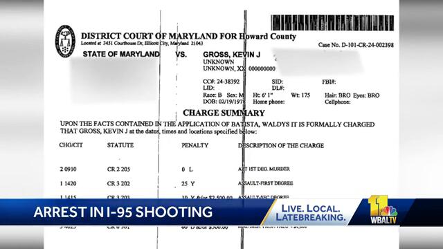 Man arrested, charged in connection with I-95 shooting