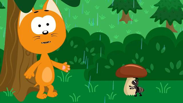 Котенок Котэ: ПЕСЕНКА ПРО ДОЖДИК - мультики для малышей