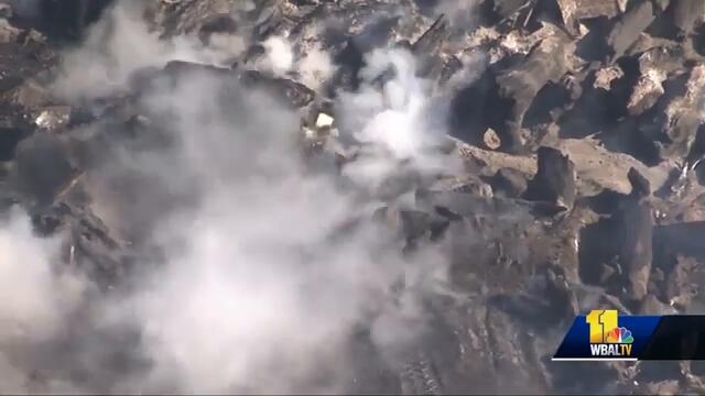 SkyTeam 11 over aftermath of massive Baltimore fire