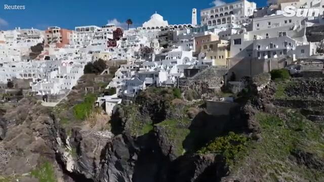 Santorini's cliffside tourist homes could collapse as quakes rock isle