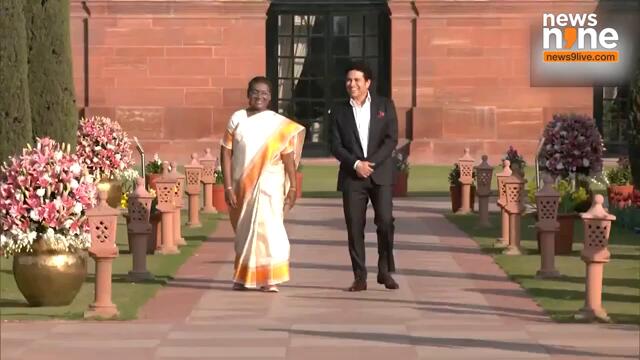 Sachin Tendulkar and Family Meet President Droupadi Murmu at Rashtrapati Bhavan | News9