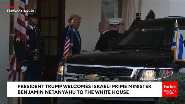 JUST IN: President Trump Welcomes Israeli Prime Minister Benjamin Netanyahu To The White House