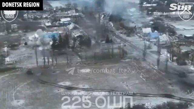 Russian hideout up in flames as Ukraine's tanks blast enemy targets