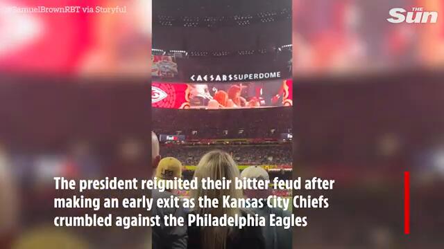 Trump trolls Taylor Swift and mocks her for being BOOED at Super Bowl