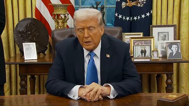 President Donald Trump signs Executive Order