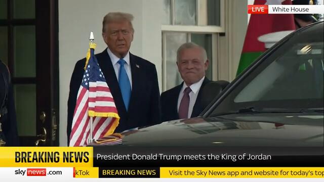 President Trump welcomes King of Jordan to the White House