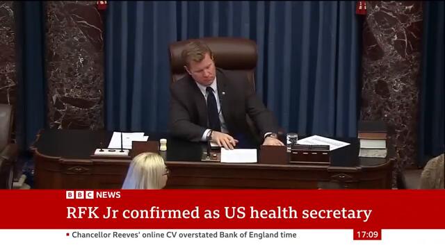 RFK Jr confirmed as US President Trump's health secretary by Senate | BBC News