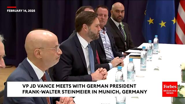 WATCH: VP JD Vance Meets With German President Frank-Walter Steinmeier In Munich, Germany