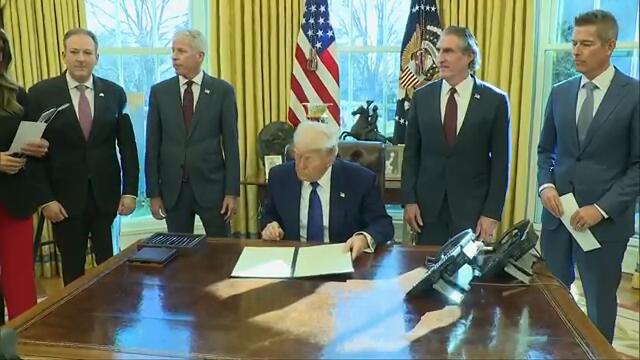 President Donald Trump signs Executive Orders on energy
