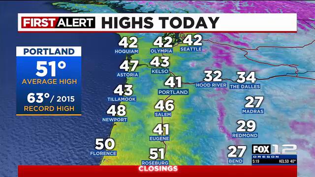 Wednesday evening weather forecast (2/12)