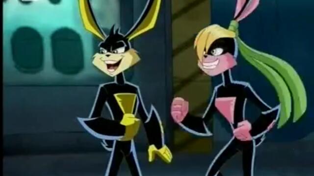Loonatics Unleashed Season 1 Episode 1 Ace Bunny X Lexi Bunny Scene (Bulgarian)