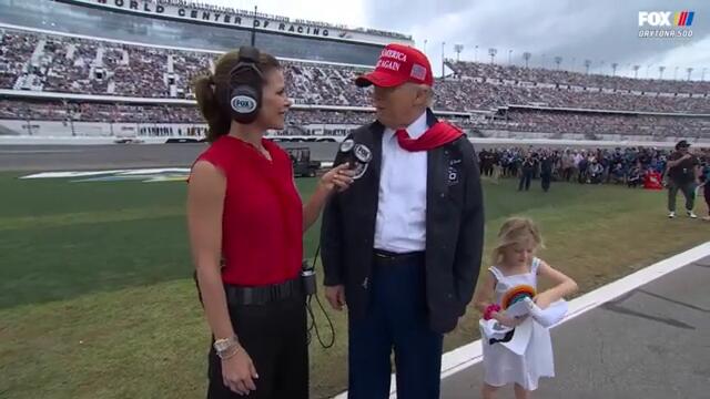 Daytona 500: President Donald Trump speaks with Jamie Little ahead of the race | NASCAR on FOX