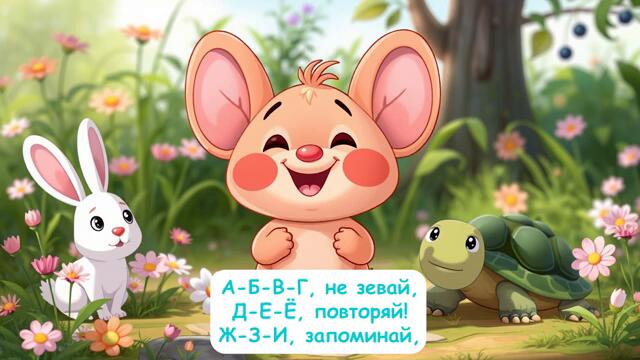 🎶 Алфавитная ПЕСНЯ ☀ Учим АЛФАВИТ! Изучаем БУКВЫ!  Обучающее видео для детей от года!