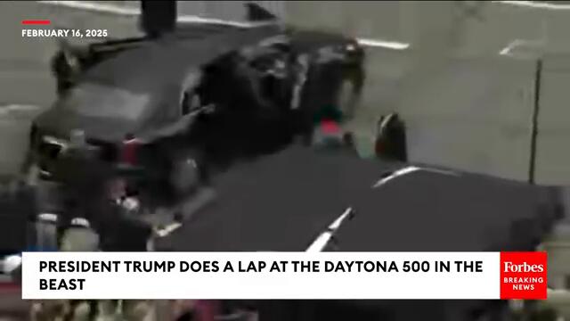 BREAKING NEWS: President Trump Does A Lap At The Daytona 500 In The Beast