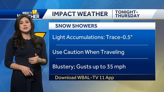 Frigid temps overnight with snow flurries for Thursday