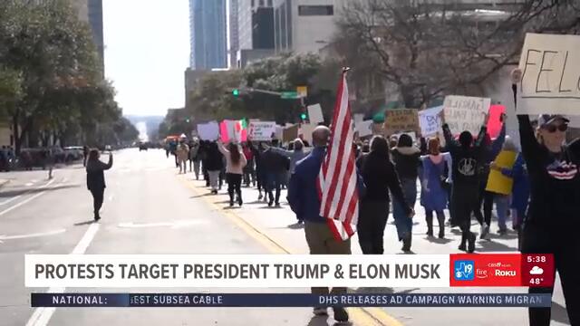 Nationwide protests held targeting President Donald Trump, Elon Musk