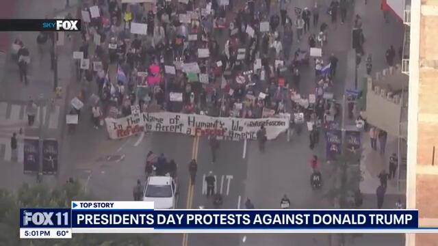 Trump 'Not My President' protests held in LA and various U.S. cities