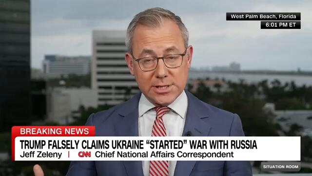 Trump falsely blames Ukraine for starting war with Russia, echoing Putin's talking point