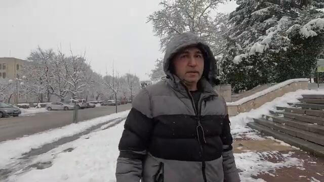 Шумен - Паметник 1300 години България през зимата