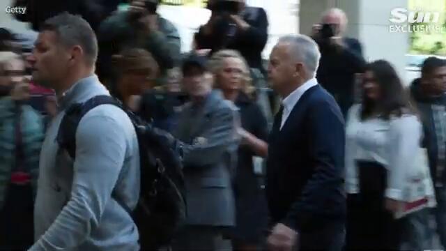 Shamed Huw Edwards seen for first time since paedo conviction