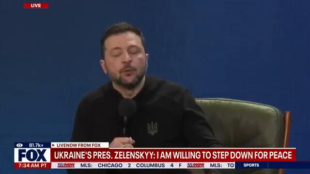 Ukraine's President Zelenskyy 'ready' to resign after Trump talks | LiveNOW from FOX