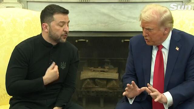 Watch Trump & Zelensky's fiery White House clash - as Don shouts rival down