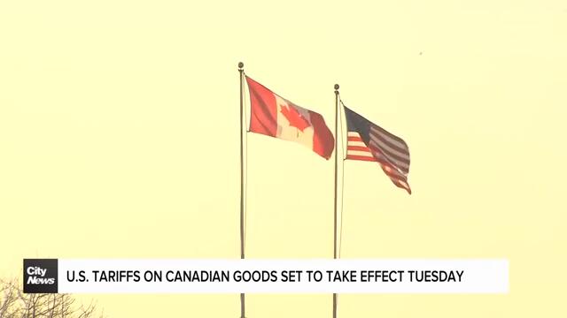 President Trump says tariffs to hit Canada Tuesday